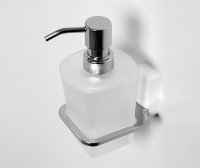 Дозатор для жидкого мыла стеклянный, 300 ml LeineWHITE К-5099WHITE